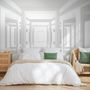 3D Look Abstract Architecture White Corridor Wallpaper Mural
