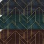 Art Déco Fototapete mit geometrischem Muster und goldenen Linien