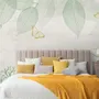 Leaf Veins with Little Forest Pattern Wallpaper Mural