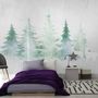 Watercolor Soft Palm Trees Wallpaper Mural