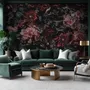 Dark Floral Wallpaper Mural