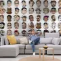 Men Face Pop Art Wallpaper Mural