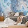 Turquoise Wave Pattern Wallpaper Mural