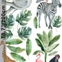 Kids Tropical Safari Animals Set Wall Decal Sticker