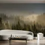 Foggy Pine Forest Landscape Wallpaper Mural