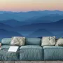 Mountain Silhouette at Sunset Wallpaper Mural