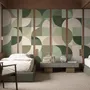 Retro Abstract Geometric Shapes Wallpaper Mural