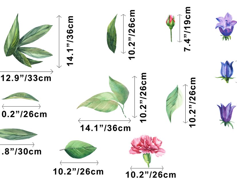 Aquarell Rosa Pfingstrose Tulpe Gänseblümchen Blumenstrauß Wandtattoo