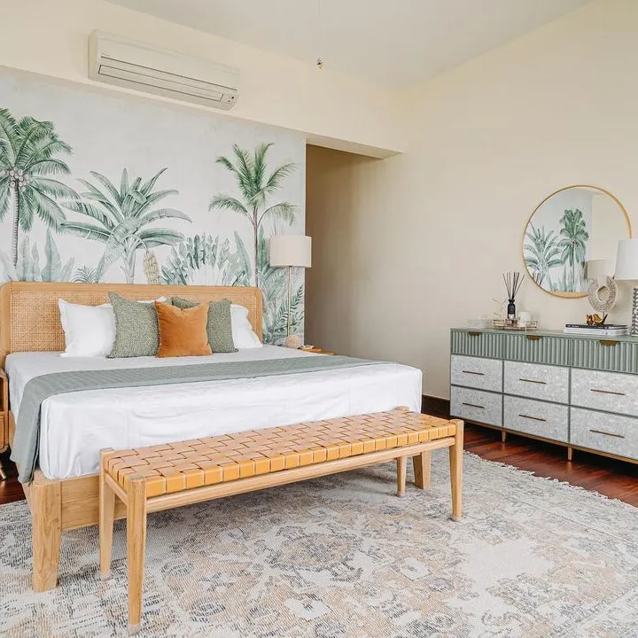 Watercolor Vintage Tropical Forest Wallpaper Mural