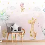 Kids Nursery Safari Animals Playing Wallpaper Mural