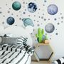Watercolor Planets and Stars Wall Decal Sticker