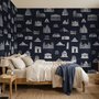 Vintage World Architecture Sketch Wallpaper Mural