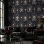 Dark Romantic  Gothic Skull Cage Wallpaper Mural 