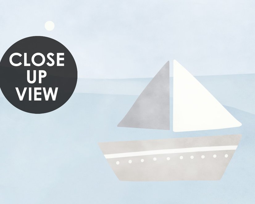Papier peint panoramique de l'ours de dessins animés avec paysage nocturne