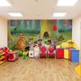 Papier peint panoramique animaux de dessin animé dans les bois