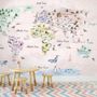 Kids Educational World Maps Wallpaper Mural