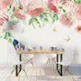 Pink Flower Art Wallpaper Mural