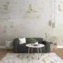 Rabbits on the Clouds and Empty Cages Wallpaper Mural