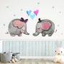 Cartoon Elephant with Little Love Wallpaper Mural