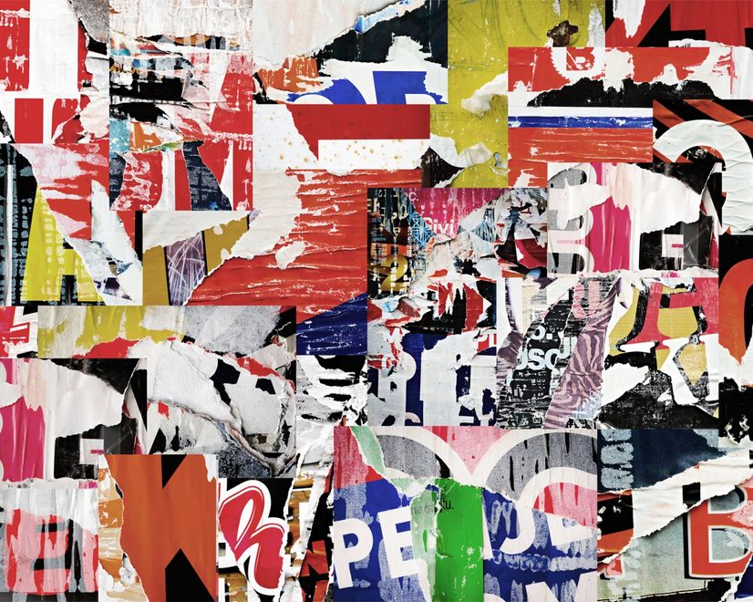 Street Collage Art Wallpaper Mural