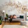 Cream Jewellery Rose Floral Wallpaper Mural