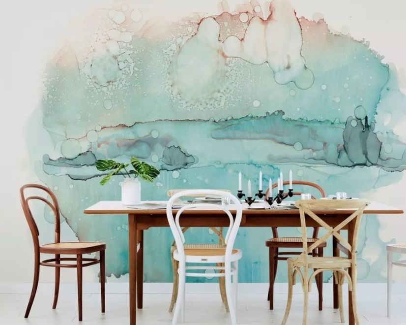 Abstract Splash Art Wallpaper Mural