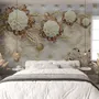 Swan with Peony Floral Wallpaper Mural