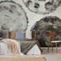 Watercolor Abstract Round Art Wallpaper Mural