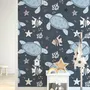 Sea Turtle and Zebrafish Wallpaper Mural