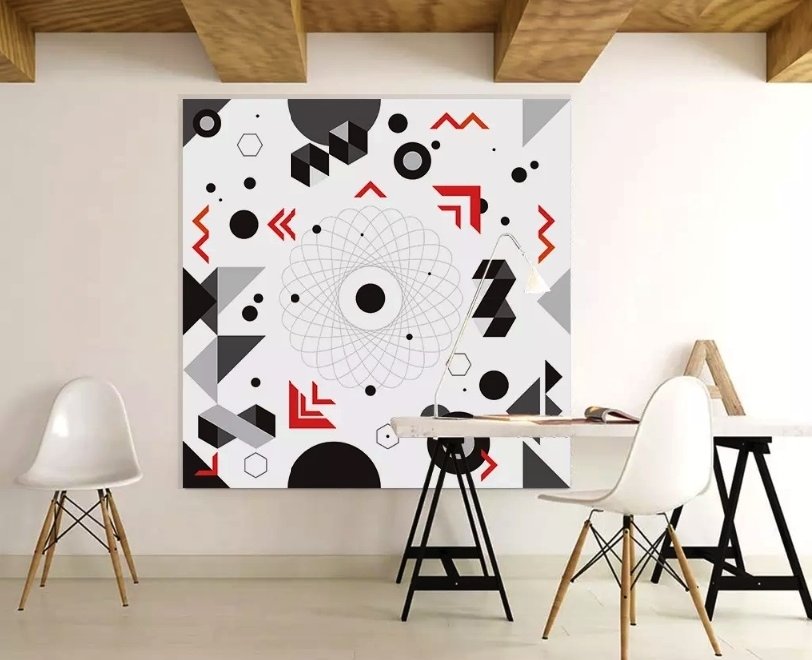 Colorful Geometric Lines Wallpaper Mural