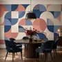 Retro Abstract Geometric Shapes Wallpaper Mural