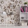 Black and White Flower Wallpaper Mural