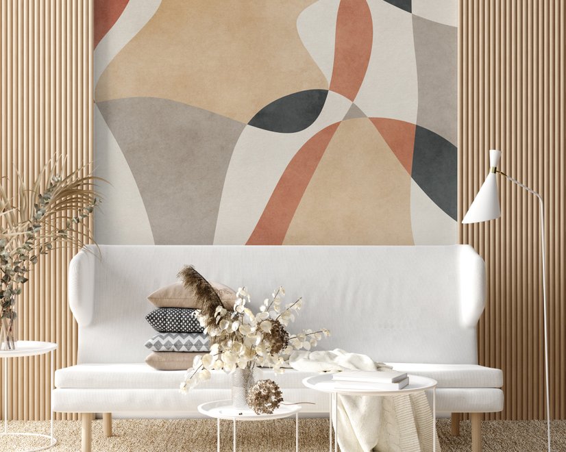 Boho Geometrische Abstrakte Kunst Fototapete