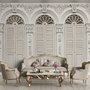 Faux Window Shutter Wallpaper Mural