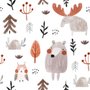 Papier peint animaux cartoon mignons brindilles