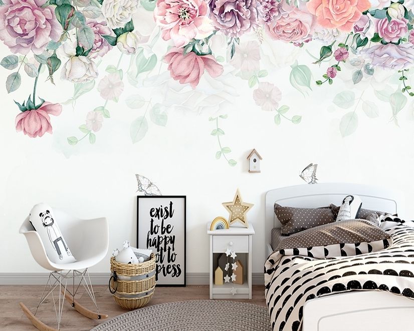 Vintage Peony Flowers Wallpaper Mural