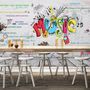 Street Graffiti Rock Music Wallpaper Mural