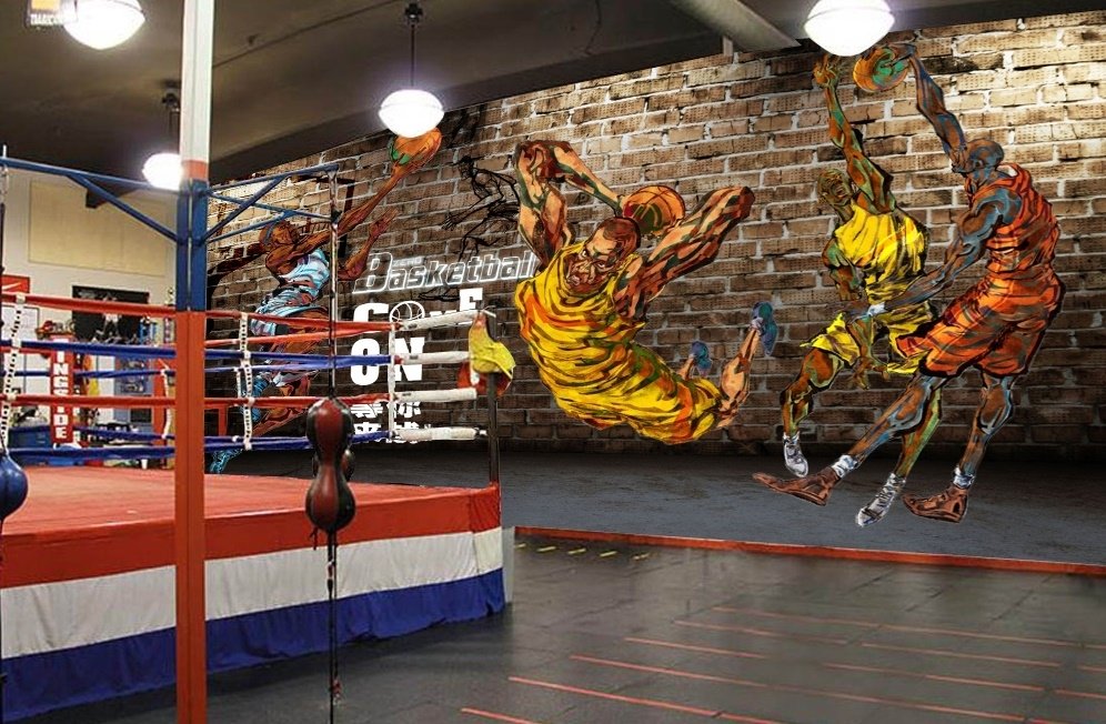 Sport Basketball Player Wallpaper Mural - Peel and Stick