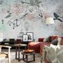 Hanging Keys on Floral Tree Wallpaper Mural