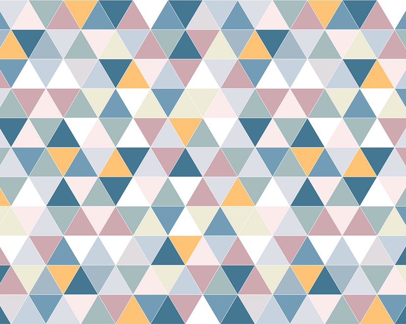 Geometric Style Colorful Triangle Wallpaper Mural