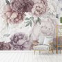 Papier peint panoramique floral de la chambre d'enfant Soft Peony