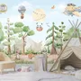 Kids Forest Animals with Flying Animals Wallpaper Mural