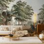 Vintage Rural Landscape with Village Folk Wallpaper Mural