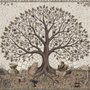 Antiker Römischer Gartenbaum mit Mosaikkunst-Fototapete
