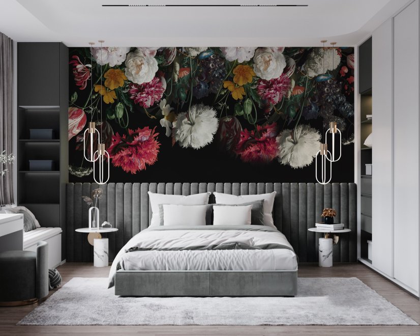 Dutch Floral Style Flower Bouquet Wallpaper Mural