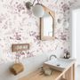Monochrome Floral Drawing Art Wallpaper Mural