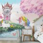 Papier peint panoramique de la forêt des licornes pour les enfants