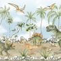 Jurassic World Aquarell Dinosaurier für Kinder prähistorische Tiere Fototapete