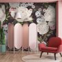 Papier peint panoramique fleurs légères