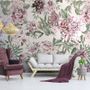 Florals With Green Leafs Wallpaper Mural